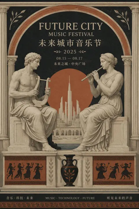 古希腊古典艺术风格视觉示例